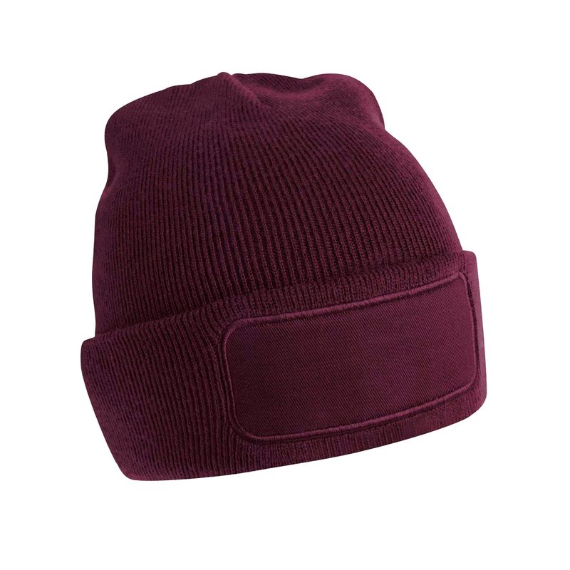 Beechfield Unisex Adult Original Patch Beanie  Burgundy
